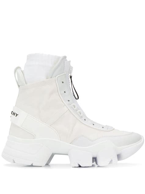 givenchy white webbing low sneakers|Givenchy jaw high white sneakers.